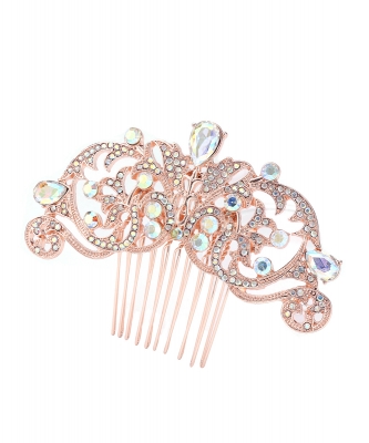 Rhinestone Hair Comb HM320002RGAB